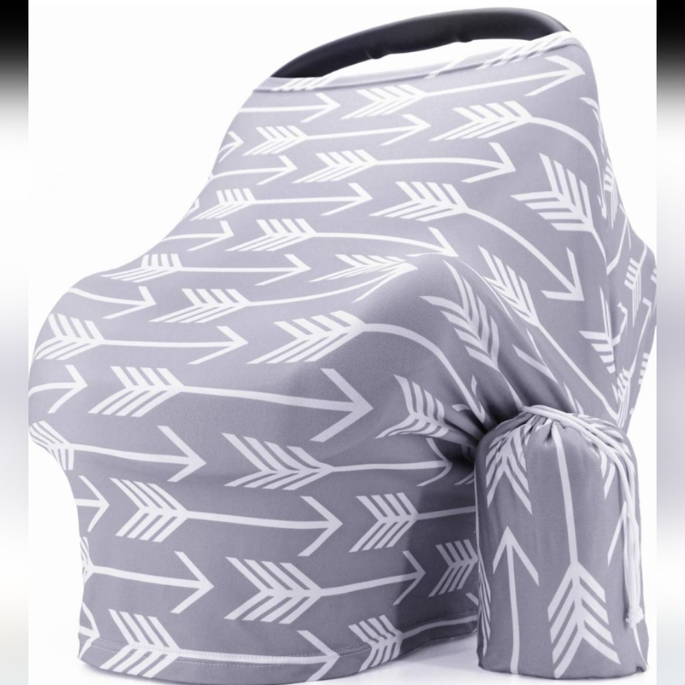 Nursing Breastfeeding Cover - Multi use Baby Car seat Cover for Girls and Boys.